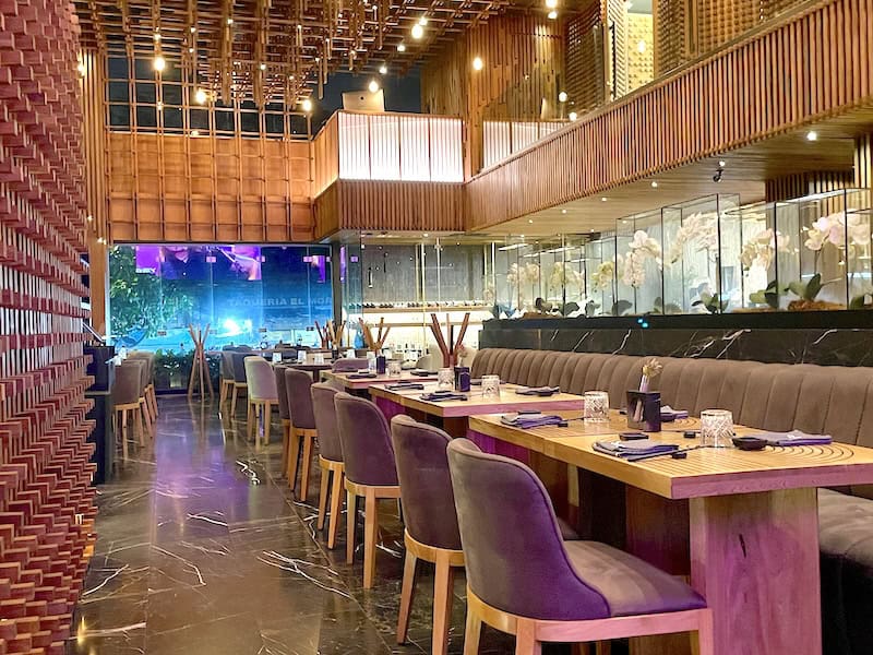 Inside an air conditioned restaurant in Puerto Vallarta, Yeo Sushi