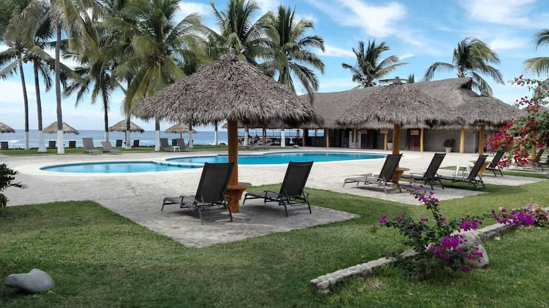 Pool view at Hotel Mayto in Mexico