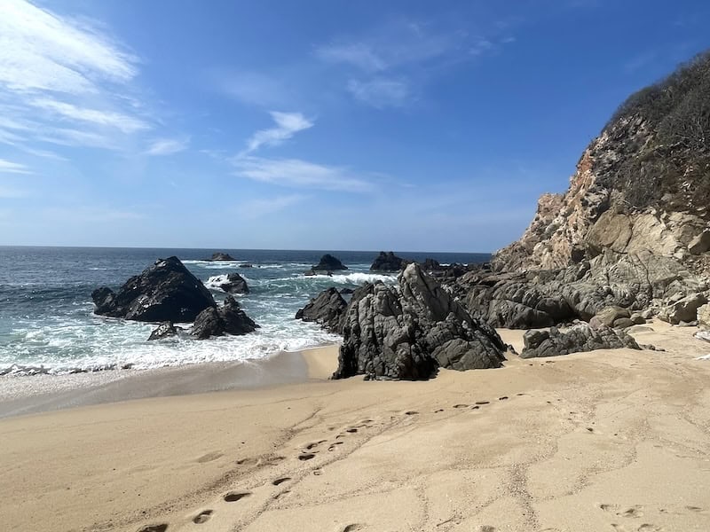 rocky shores of Mayto Mexico