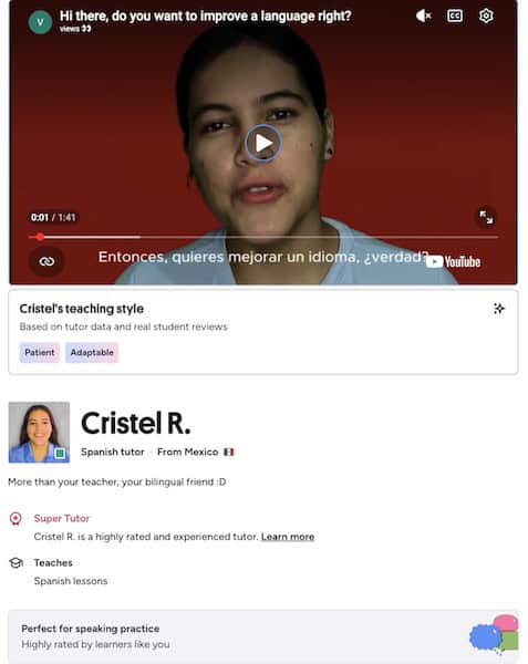 Cristel's profile: a Preply Spanish teacher